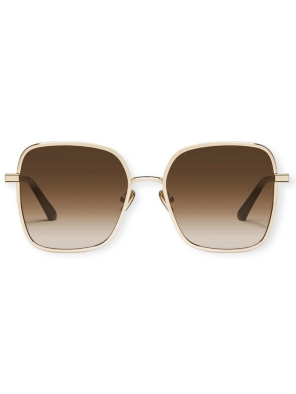 QUAY 5th Ave Sunglasses Gold Square Frame Brown Lens Oversized NWT - Picture 8 of 8